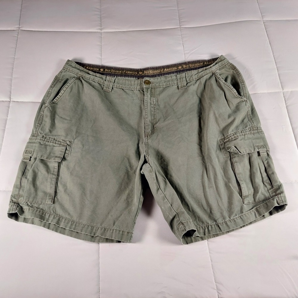 Boy Scouts Shorts Men’s 48 Cargo Green Canvas Boy Scouts Of America Big And Tall